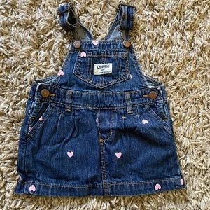 OshKosh heart skirt overalls